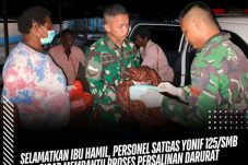 Selamatkan Ibu Hamil, Personel Satgas Yonif 125/SMB Sigap Bantu Proses Persalinan Darurat Warga di Papua