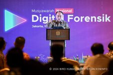 Seminar dan Musyawarah Nasional Asosiasi Forensik Digital Indonesia di Jakarta Pusat, Kamis (18/07/2024)