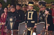 Panglima TNI Jenderal TNI Agus Subiyanto menghadiri Upacara HUT Ke-79 RI Tahun 2024 dengan mengusung tema "Nusantara Baru, Indonesia Maju", bertempat di Istana Negara, Ibu Kota Nusantara (IKN), Penajam Paser Utara, Kalimantan Timur, Sabtu (17/8/2024)