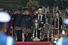 Upacara Peringatan Detik-Detik Proklamasi dalam rangka Hari Ulang Tahun Ke-79 Kemerdekaan Republik Indonesia dilaksanakan di halaman Istana Negara, Ibu Kota Nusantara (IKN), Sabtu (17/08/2024)